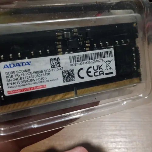 Memória ram ddr5 8 gb notebook