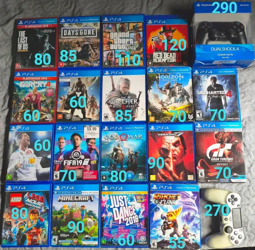 Jogos PS4 - Diversos títulos em ótimo estado!