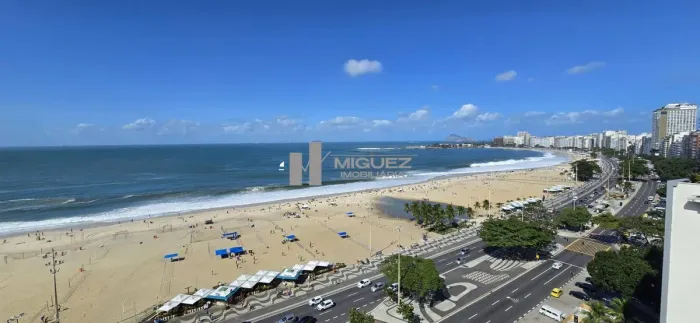 Apartamento a venda Av Atlântica - Copacabana. Frente mar, vista livre. 3 quartos, suíte e