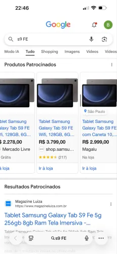 Tablet S9 FE Samsung