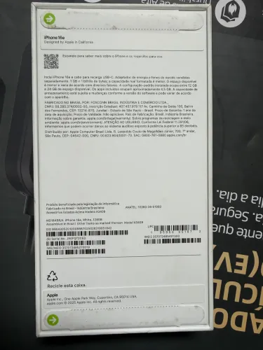 iPhone 16e 128 gigas lacrado