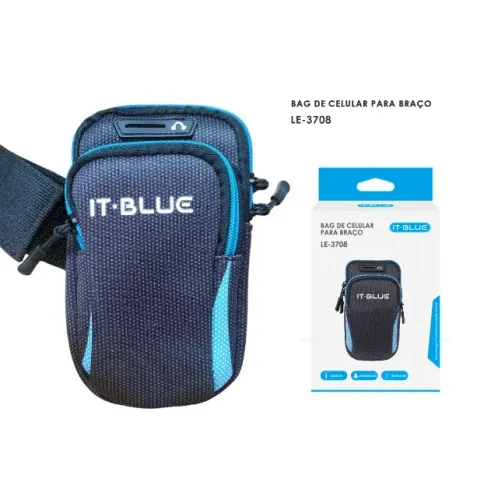 Braçadeira Suporte Porta Celular Braço Corrida It-Blue