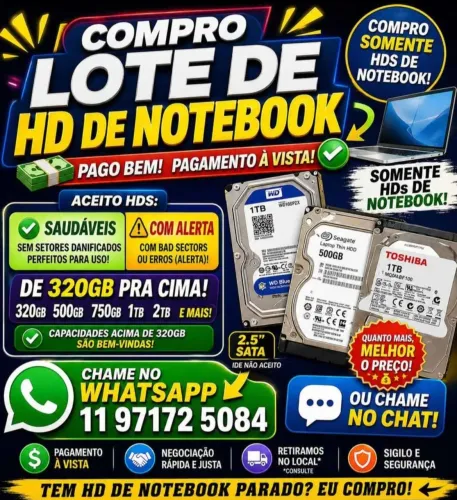 Lote hd notebook