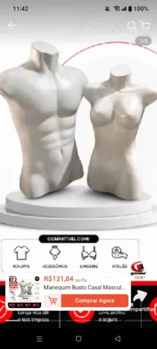 CASAL DE MANIQUINS PERFEITOS 70 REAIS