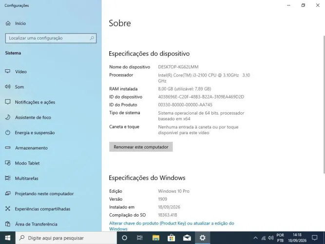 Computador Novo Core i3 