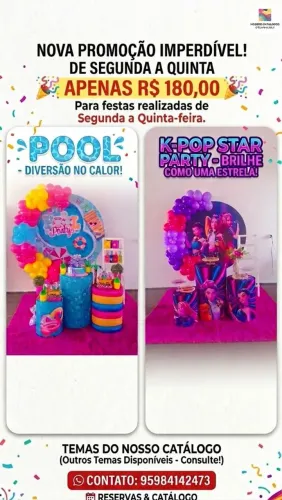 Decoração de segunda a quinta na promoção