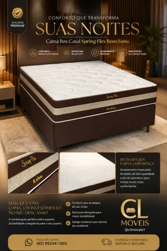 Cama box casal spring flex bom sono