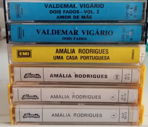 Amália Rodrigues e Valdemar Vigário lote de fitas K7