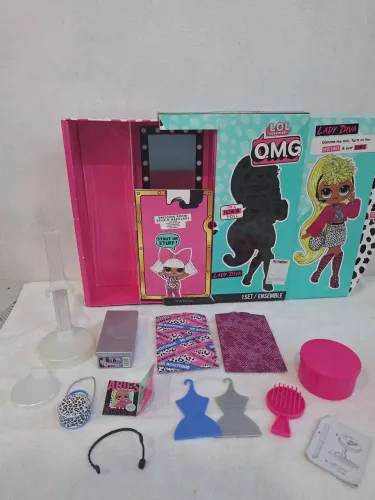 Lote de acessórios para boneca LOL surpresa lady diva omg