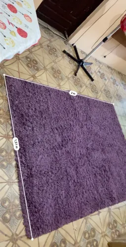 Tapete lã pesado felpudo roxo