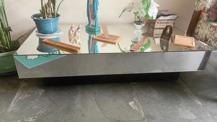Mesa de centro toda de vidro