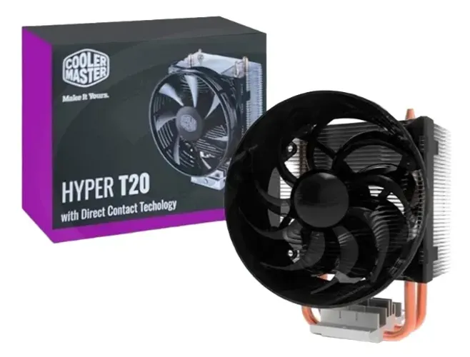 Cooler Master Hyper T20 Com 2 Heat Pipes Cobre P/ Cpu Amd Ou Intel