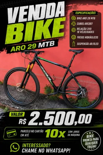 BIKE ARO 29 MTB AVISTA VALOR MUDA!