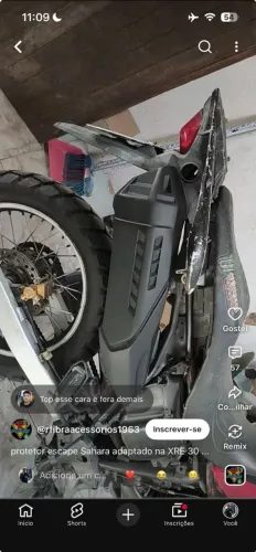 Acabamento escape sahara pra xre 300