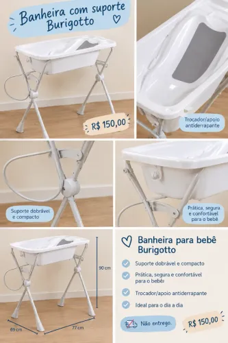 Banheira com suporte Burigotto