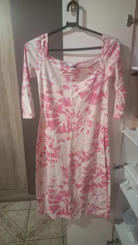 Vestido tubo tie dye manga 3/4 - G
