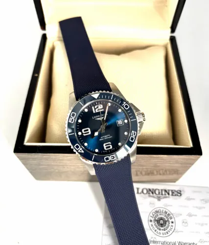 Relógio Longines HydroConquest Azul 41mm Automático Linha Premium AAA+ Completo