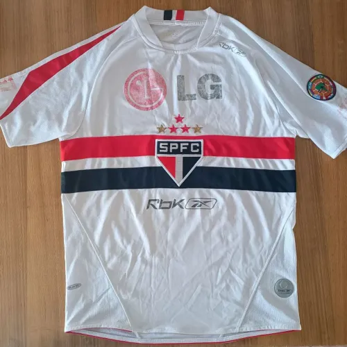 camisa original 2006 são paulo fc reebok branca #5 tamanho m spfc