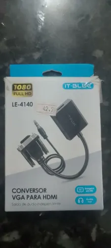 Conversor VGA para HDMI com áudio