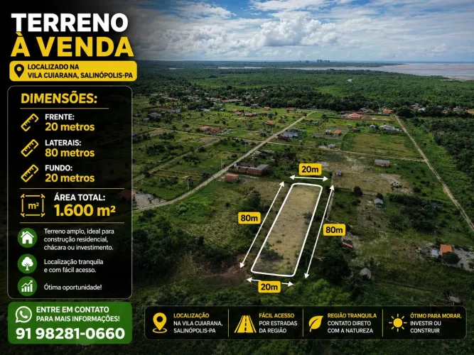 Vendo terreno em Salinas 20x80