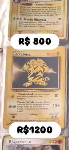 Carta Pokemon Antiga