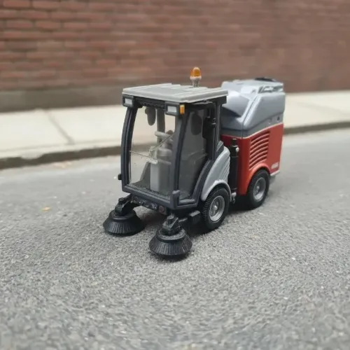 Caminhão Varredor De Rua Siku Miniatura Escala 1:50 Vermelho