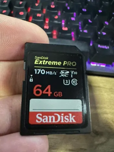 Cartão de Memória SDXC 64GB Sandisk Extreme Pro 170MB/s (1 UNIDADE)