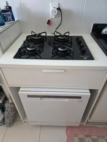 Combo Cozinha: Cooktop 4 Bocas Brastemp + Balcão Sob Medida