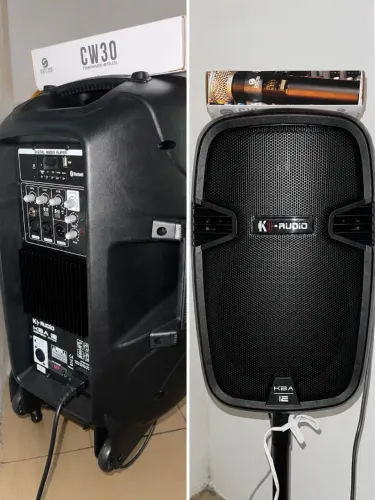 Caixa de Som K-áudio + Microfone sem fio