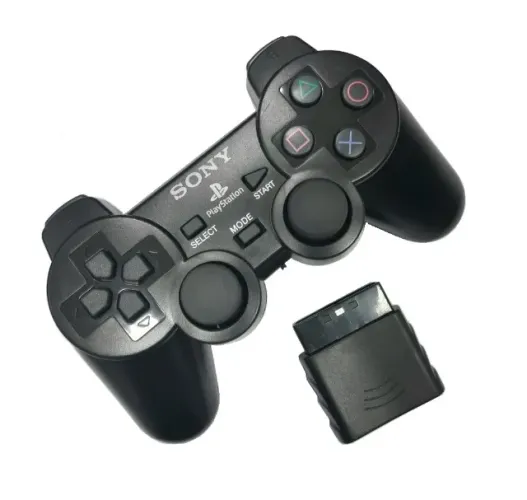 Controle Gamer Ps2 Sem Fio Joystick PlayStation 2 - Novo