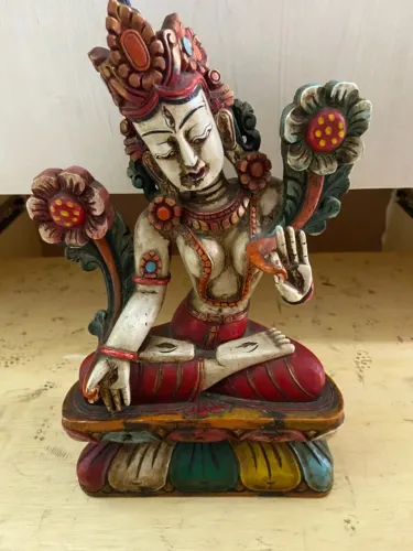 escultura em madeira Hindu 