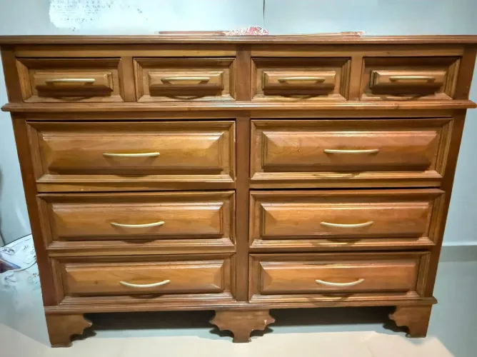 Jogo de Quarto Antigo Madeira Maciça 