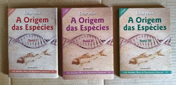 Livros A Origem das Espécies 3 volumes - Darwin