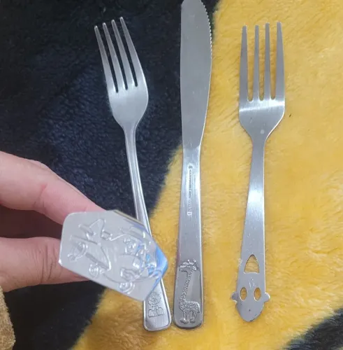 Talheres anos 80 inox Infantil 