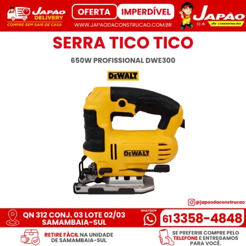 Serra Tico Tico 650W Profissional DWE300 Dewalt Garantia 3 Anos