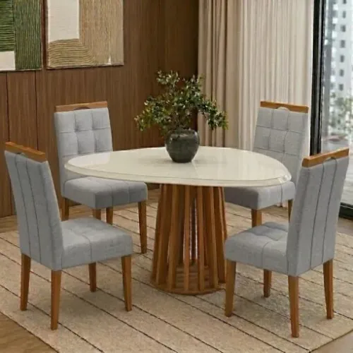 Mesa Lavanda com 4 Cadeiras Sophia - Entrega Rápida