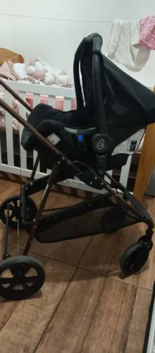 CARRINHO DE BEBE GAUZERANO NAPOLI TRAVEL SISTEM com Moisés & BB conforto 