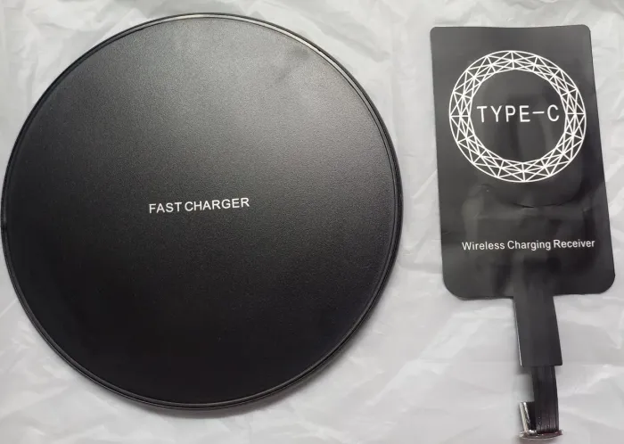 Carregador fast charger + adaptador wireless QI carregamento por indução