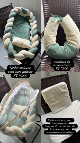 Almofada de amamentação e ninho redutor