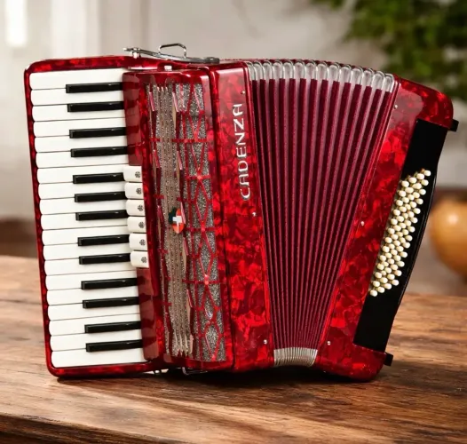 Sanfona Acordeon 48 Baixos 34 Teclas Cadenza + Bag Luxo 