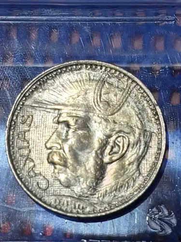 Moeda De Prata Antiga 2000 Réis 1935 - Duque De Caxias (Ótimo Estado)