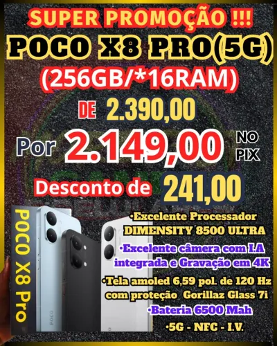 POCO X8 PRO 5G - 256GB (Lacrado)