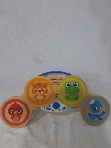 Tambor de brinquedo de bebê Montessori educativo em madeira c/som importado Baby Einstein