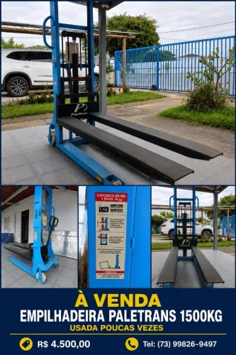 EMPILHADEIRA PALETRANS 1500KG- Á VENDA USADA POUCAS VEZES
