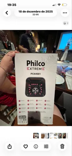 Caixa De Som Amplificada Philco 350W Pcx4501 Flash Lights