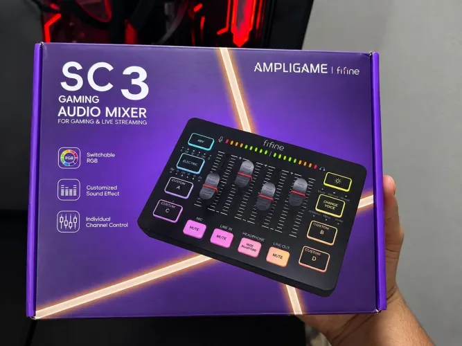 Mixer de áudio Fifine SC3 +XLR incluso!