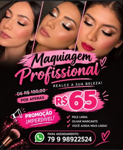 MAQUIAGEM PROFISSIONAL 65 R$