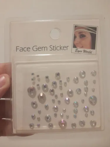Adesivo facial de gemas brilhantes [NOVO]