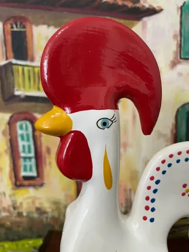 ESCULTURA GALO DE BARCELOS CERÂMICA PORTUGAL VINTAGE