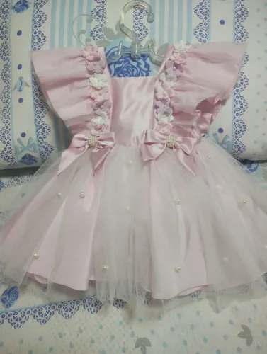 Vestido de festa infantil + sapatilha
